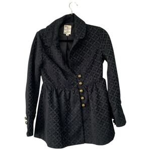 Anthropologie Black Patterned Jacket